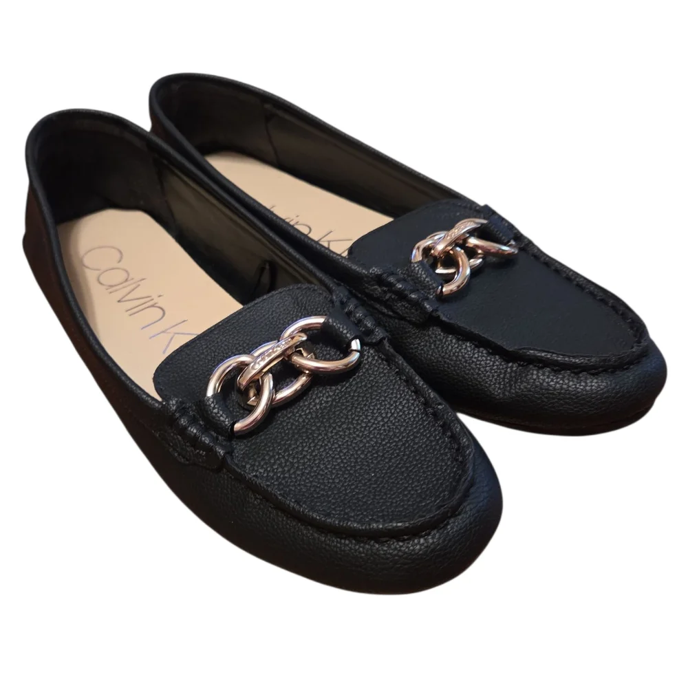 Calvin Klein Women's Luca Black Loafers Size 8 - Picture 3 of 8